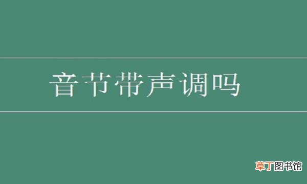 音节带声调吗