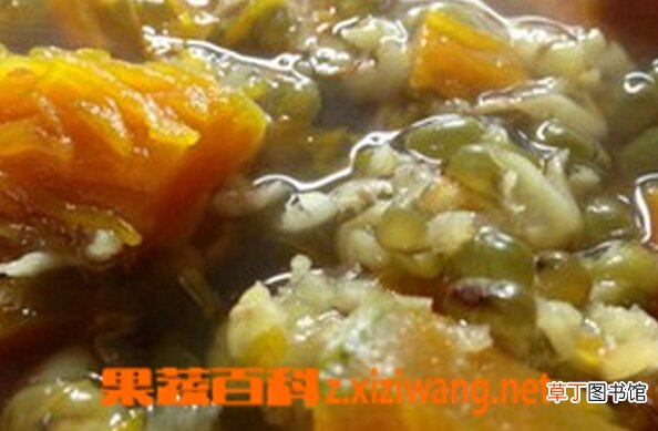 南瓜绿豆粥的做法和材料