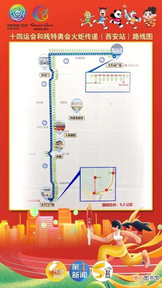 十四届全运会火炬传递路线图分享 14届全运会火炬传递路线