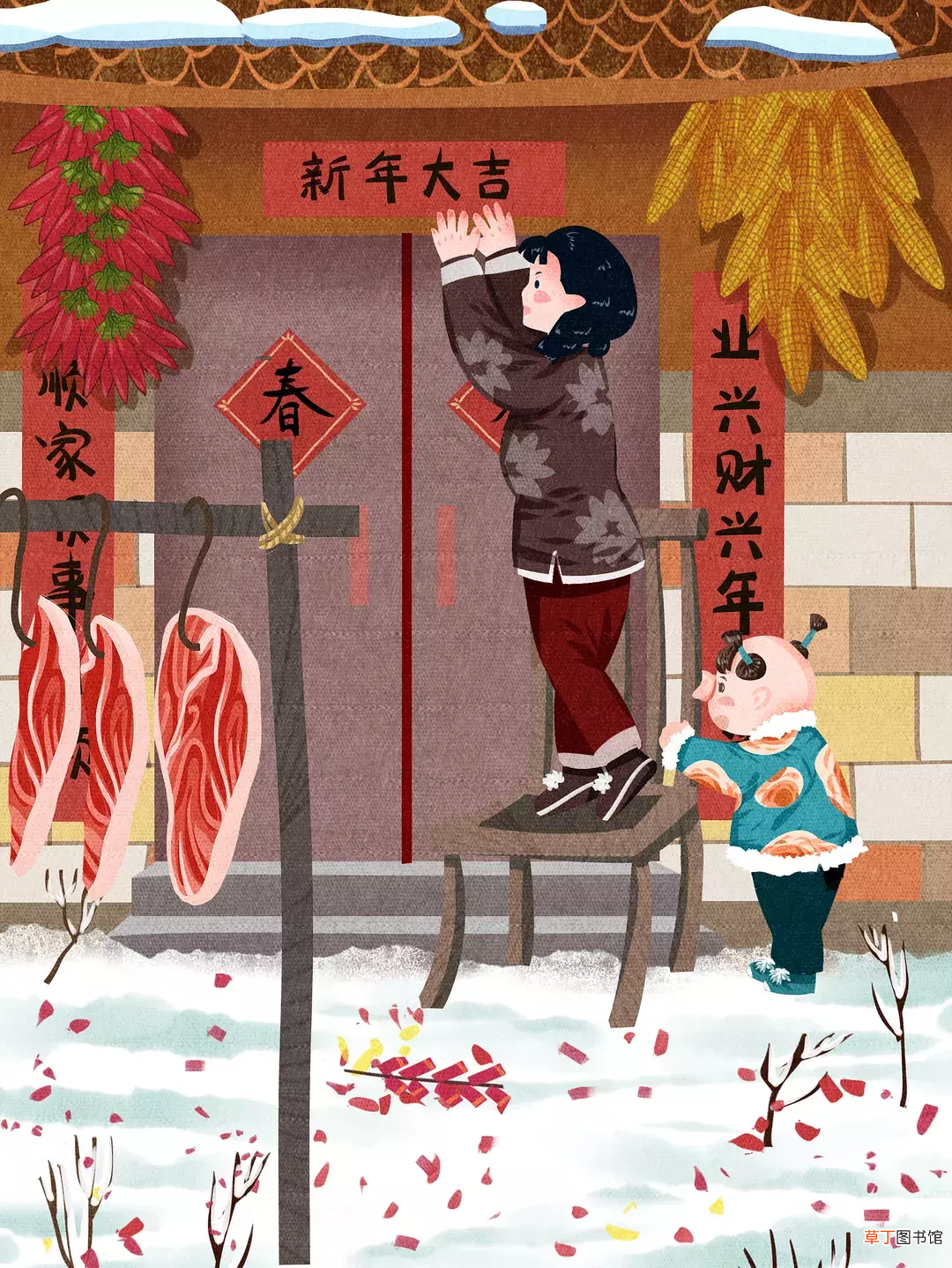 对联贴法 正确贴春联方法