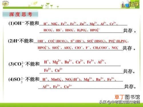 离子共存问题 离子或物质的共存问题