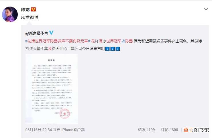 花滑世界冠军陈露个人资料 花滑世界冠军陈露发声不要伤及无辜