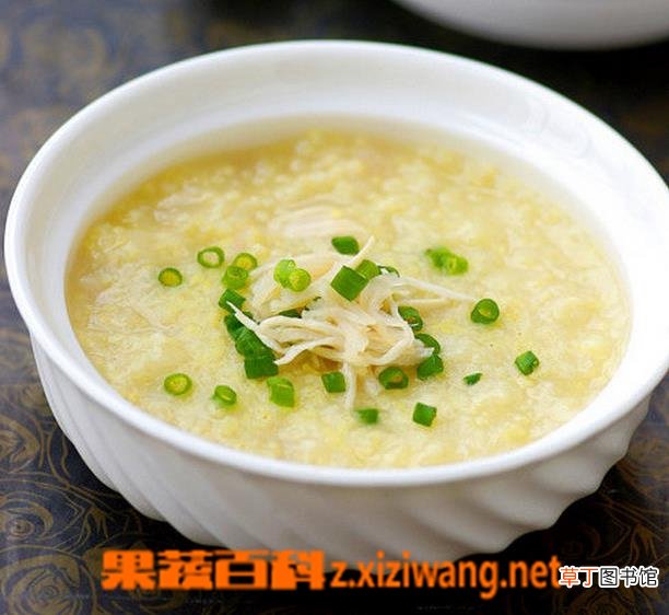 鸡丝干贝小米粥的材料和做法步骤