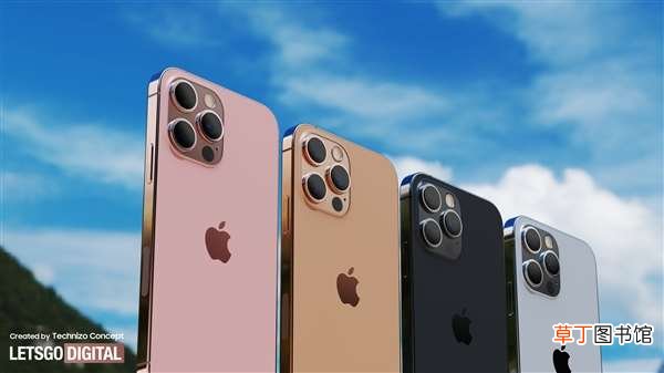 13 Pro最新渲染图曝光：小刘海、新增日落金/玫瑰金配色 iPhone