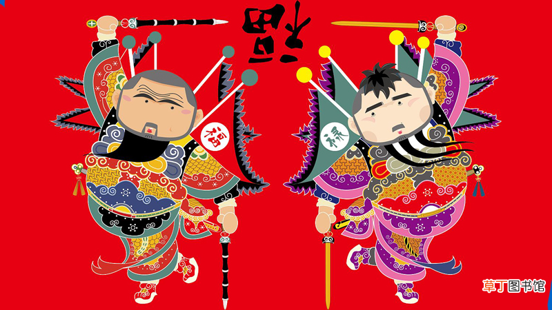 日月门神怎么贴才正确
