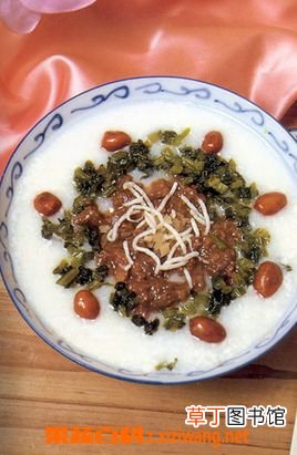 雪菜牛松粥的材料和做法步骤教程