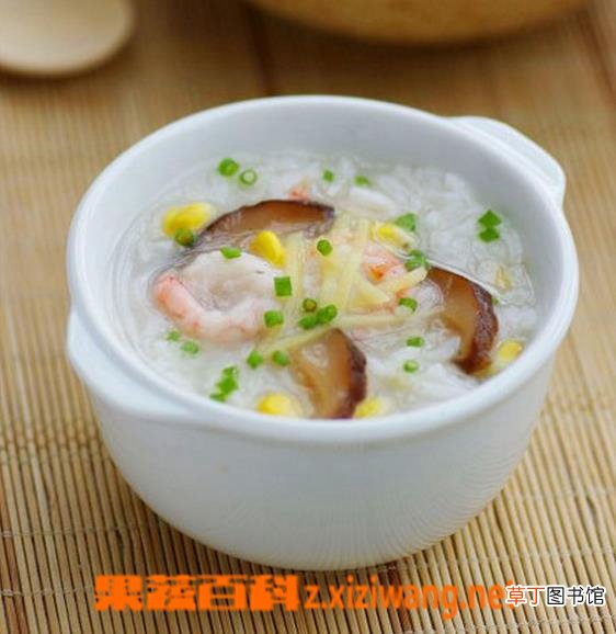 田园蔬菜海鲜粥的材料和做法步骤