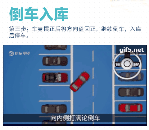 倒车入库+侧方停车技巧动图解 侧方位停车技巧图解