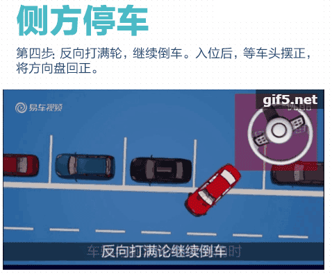 倒车入库+侧方停车技巧动图解 侧方位停车技巧图解