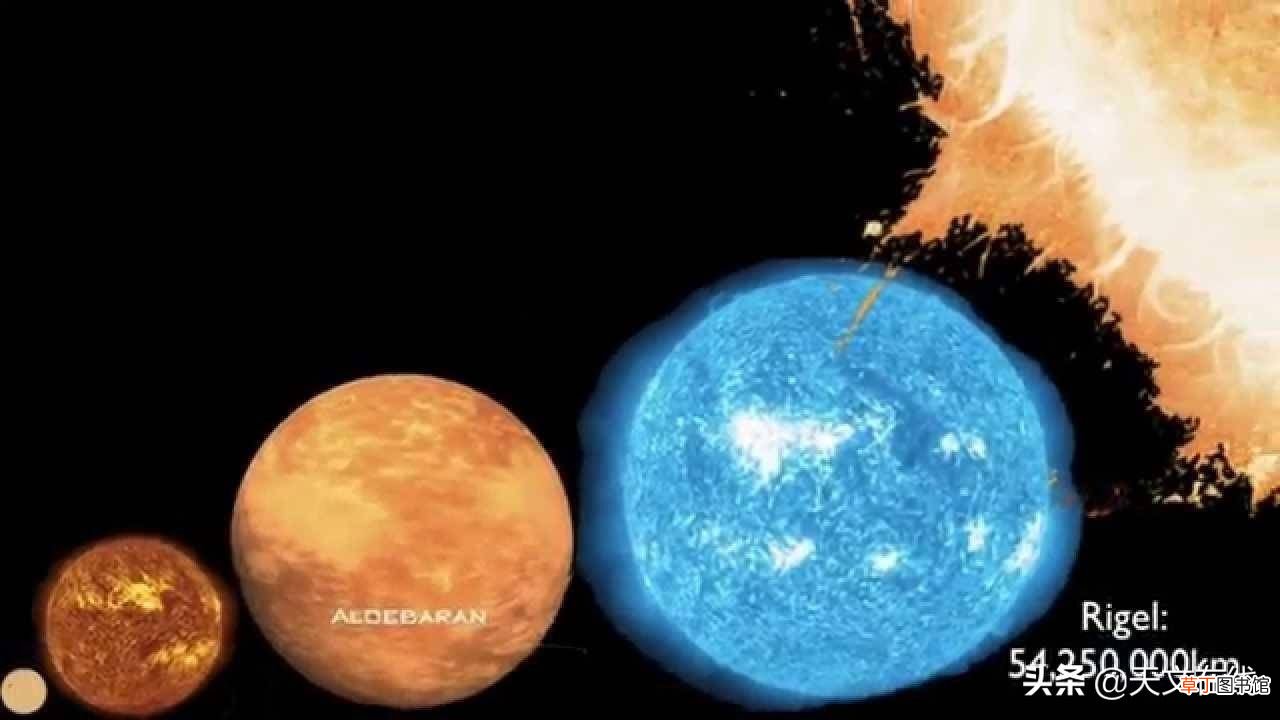 宇宙中最大的恒星是哪几颗？ 体积最大的十颗恒星