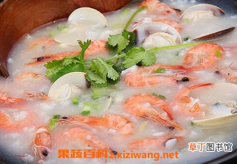 白贝鲜虾粥的材料和做法步骤