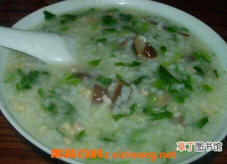 瘦肉白菜香菇粥的功效和做法步骤