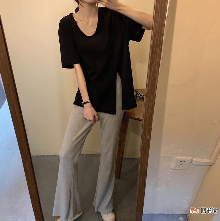 有浮毛的黑t恤能穿吗