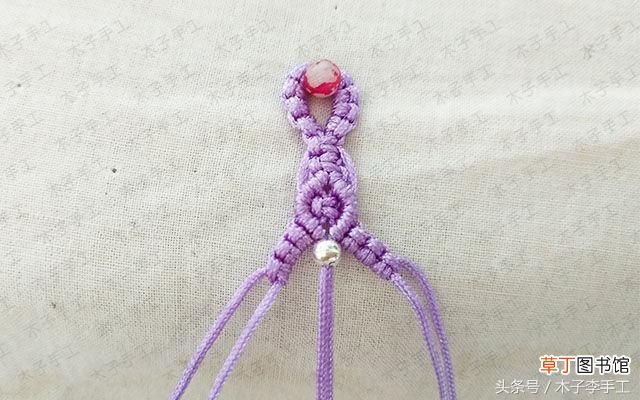 红绳手链编法 小花红绳手链编织图文教程