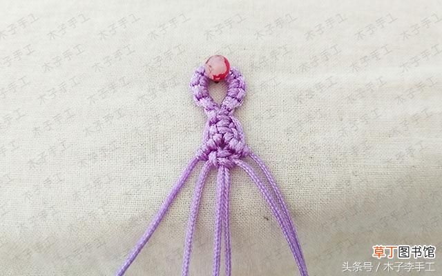 红绳手链编法 小花红绳手链编织图文教程