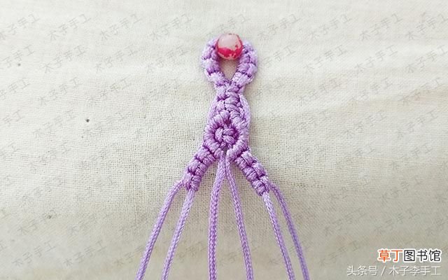 红绳手链编法 小花红绳手链编织图文教程