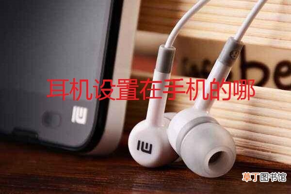 耳机设置在手机的哪