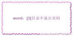 word：[3]目录不显示页码