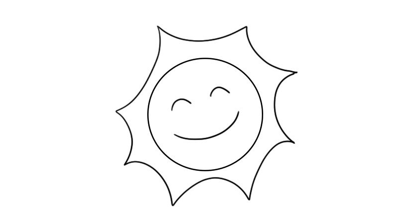 可爱的小太阳简笔画画法可爱的小太阳简笔画教程