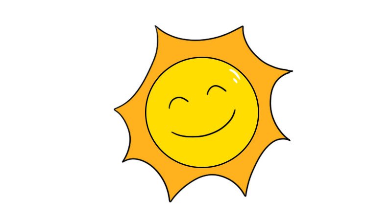 可爱的小太阳简笔画画法可爱的小太阳简笔画教程