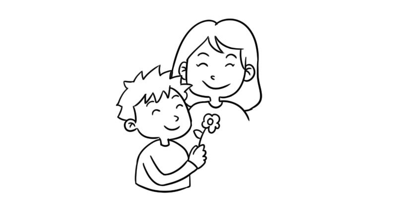 妈妈辛苦了简笔画怎么画妈妈辛苦了简笔画步骤