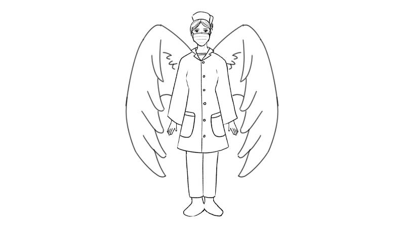 白衣天使简笔画的画法白衣天使简笔画的教程