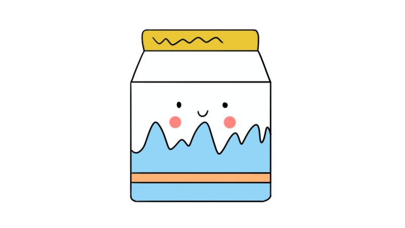 牛奶简笔画的画法牛奶简笔画步骤