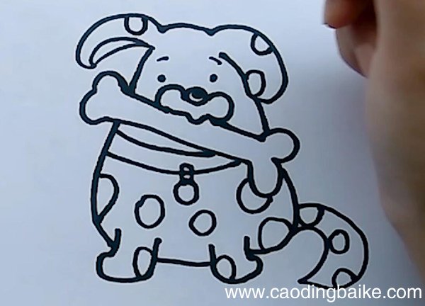 斑点狗简笔画