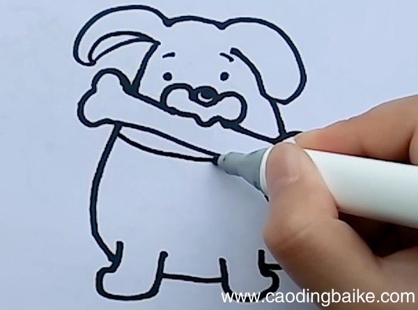 斑点狗简笔画