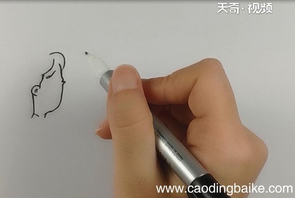 手绘情侣小人简笔画