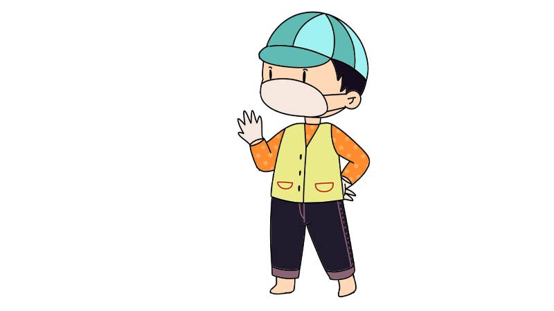 戴口罩的小男孩简笔画怎么画戴口罩的小男孩简笔画步骤