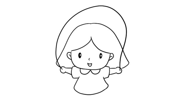 跳绳的小女孩简笔画怎么画怎么画跳绳的小女孩简笔画