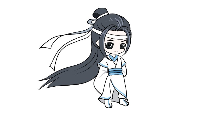 蓝忘机q版简笔画 蓝忘机q版怎么画简单