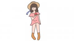 女孩吃瓜简笔画怎么画女孩吃瓜简笔画画法