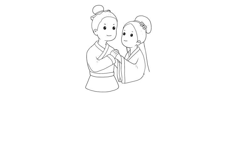 牛郎织女简笔画 牛郎织女简笔画步骤