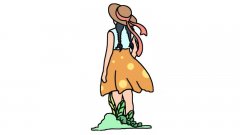 女孩背景简笔画教程女孩背景简笔画步骤