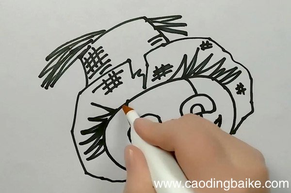 戴草帽的南瓜简笔画 戴草帽的南瓜怎么画