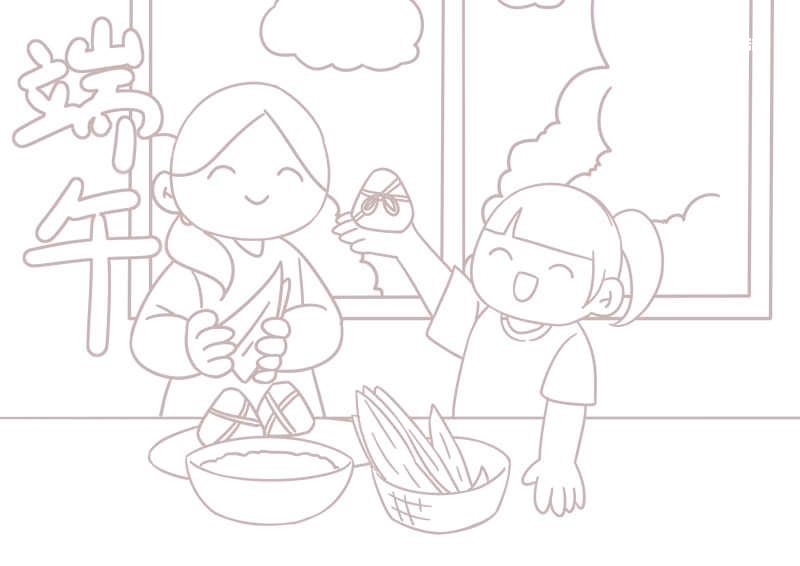 以端午节为主题的简笔画 端午节简笔画