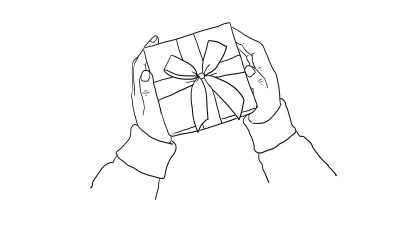 送给母亲的礼物简笔画步骤送给母亲的礼物简笔画画法