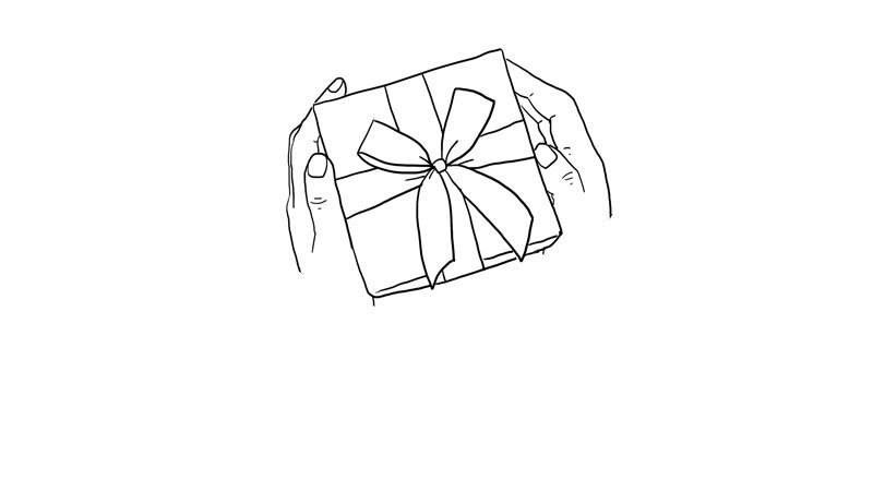 送给母亲的礼物简笔画步骤送给母亲的礼物简笔画画法