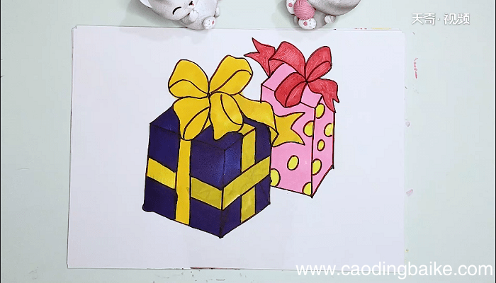 礼物盒简笔画 礼物盒画报