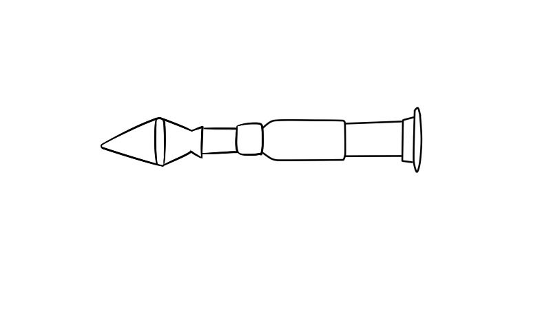 火箭筒简笔画教程火箭筒简笔画步骤