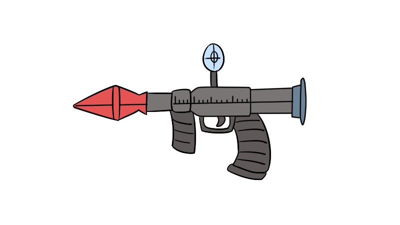 火箭筒简笔画教程火箭筒简笔画步骤