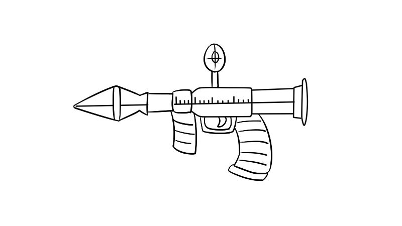 火箭筒简笔画教程火箭筒简笔画步骤