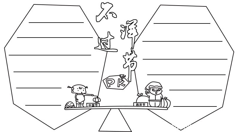 不过洋节手抄报 不过洋节手抄报的画法