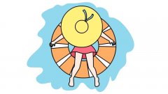 游泳圈上的女孩简笔画怎么画游泳圈上的女孩简笔画画法