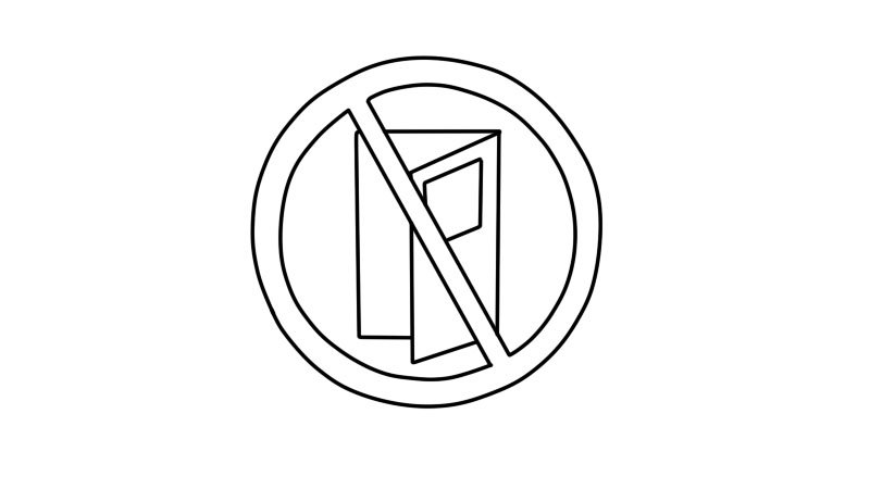 禁止出门简笔画画法禁止出门简笔画步骤