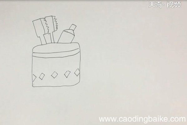 牙刷杯简笔画