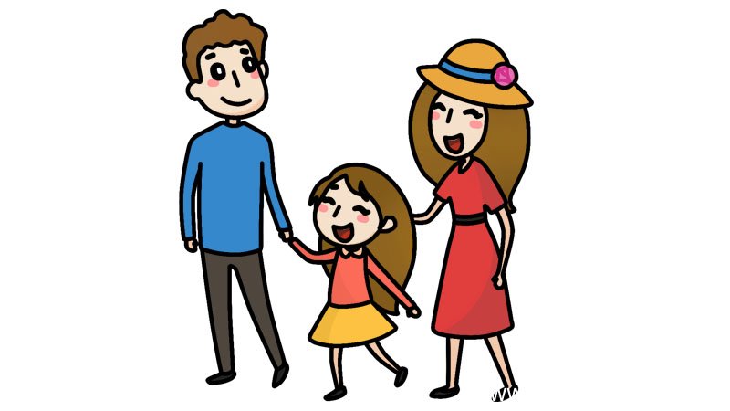 家庭日简笔画怎么画家庭日简笔画画法