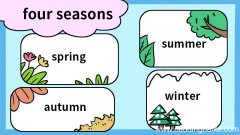 英语四季手抄报简单又漂亮 英语四季手抄报怎么画